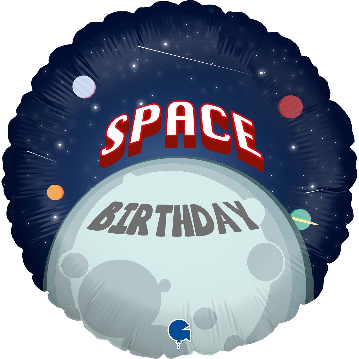 18" Happy Astronaut Birthday Foil Balloon (double sided)