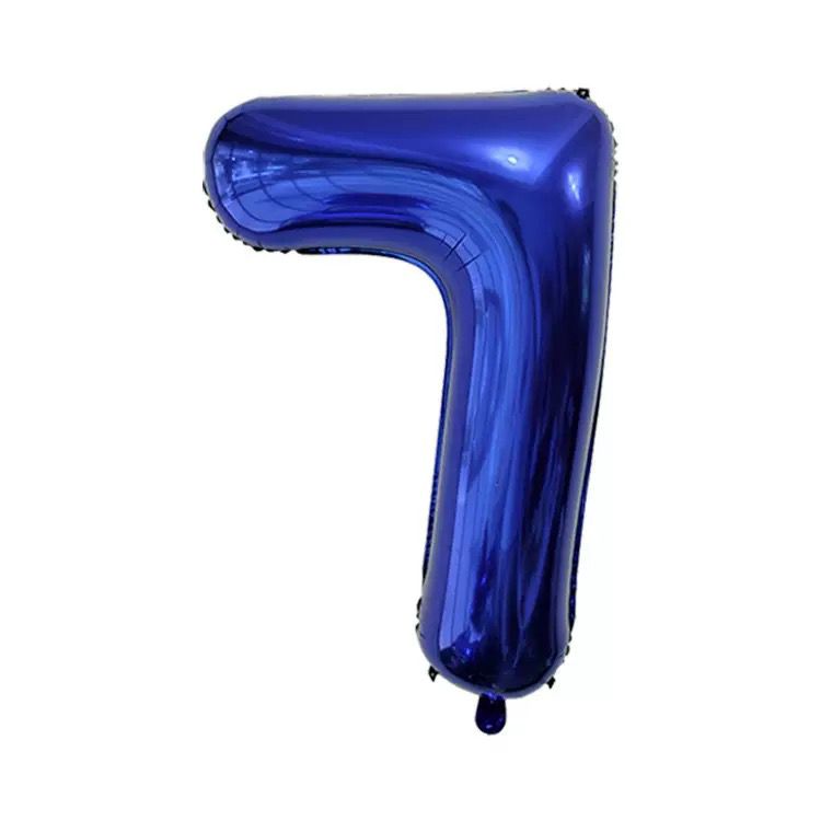 40" Royal Blue Number Balloons