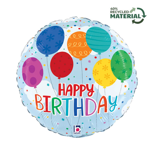 18" Colorful Birthday Foil Balloon