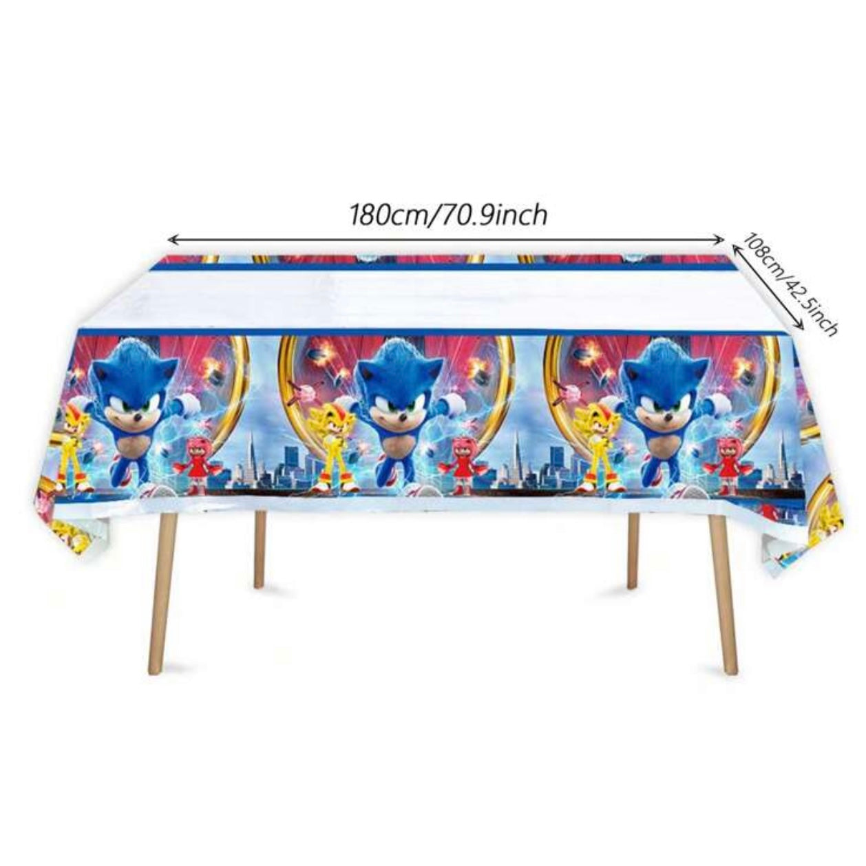 6ft Sonic Tablecloth (1 pc)