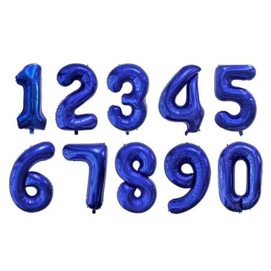 40" Royal Blue Number Balloons