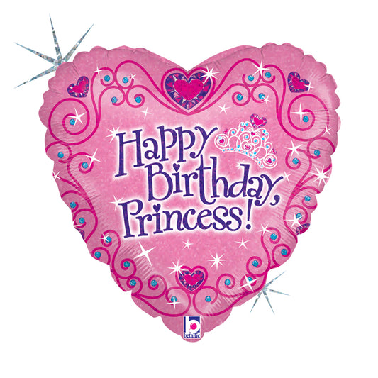 18" Birthday Princess Tiara Foil Balloon