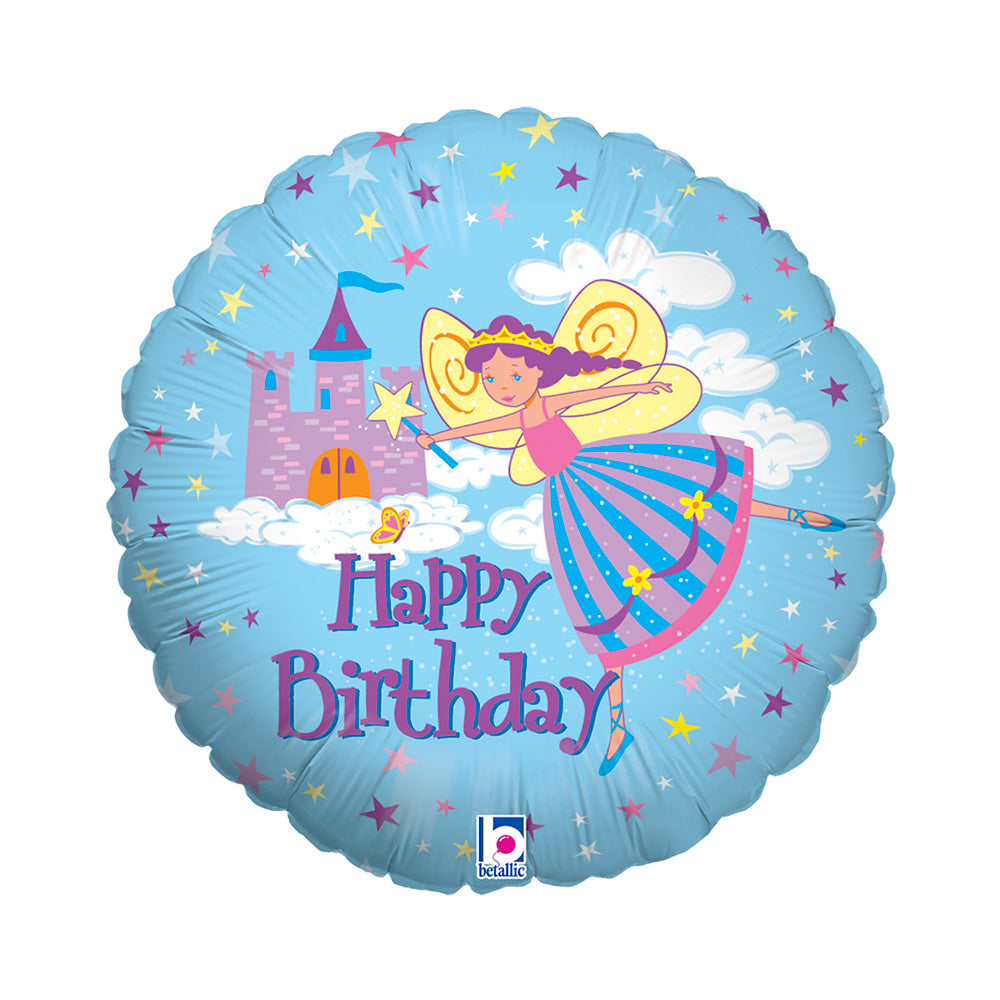 18" Fairy Princess Birthday Foil Balloon