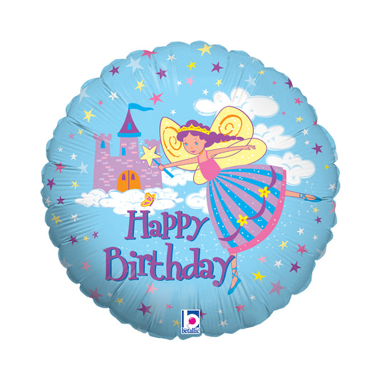 18" Fairy Princess Birthday Foil Balloon