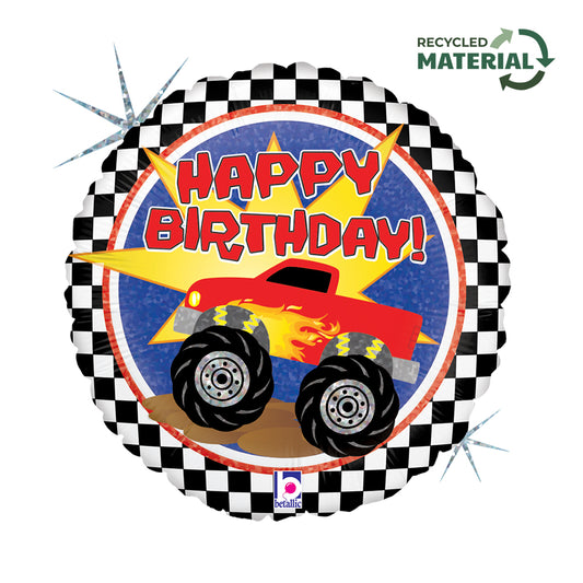 18" Monster Truck Birthday Foil Balloon