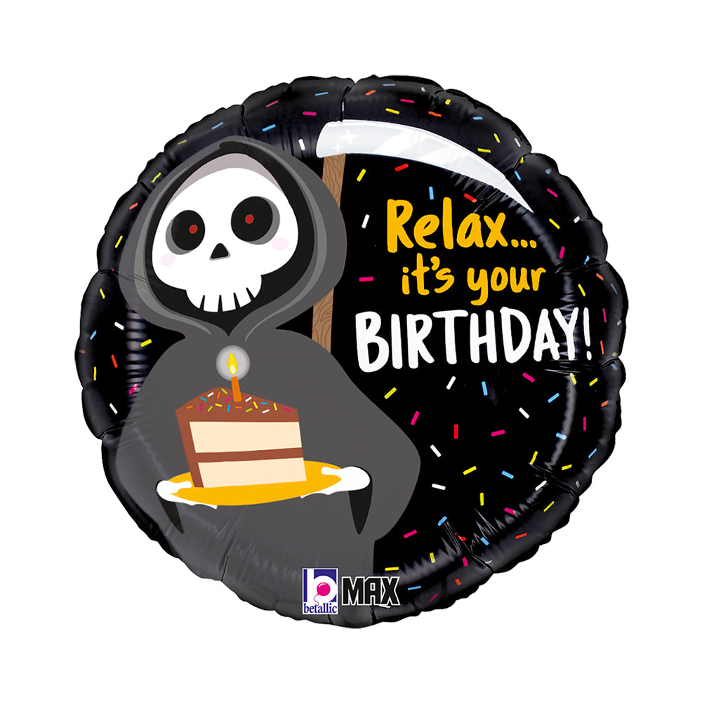 18" Grim Reaper Birthday Foil Balloon