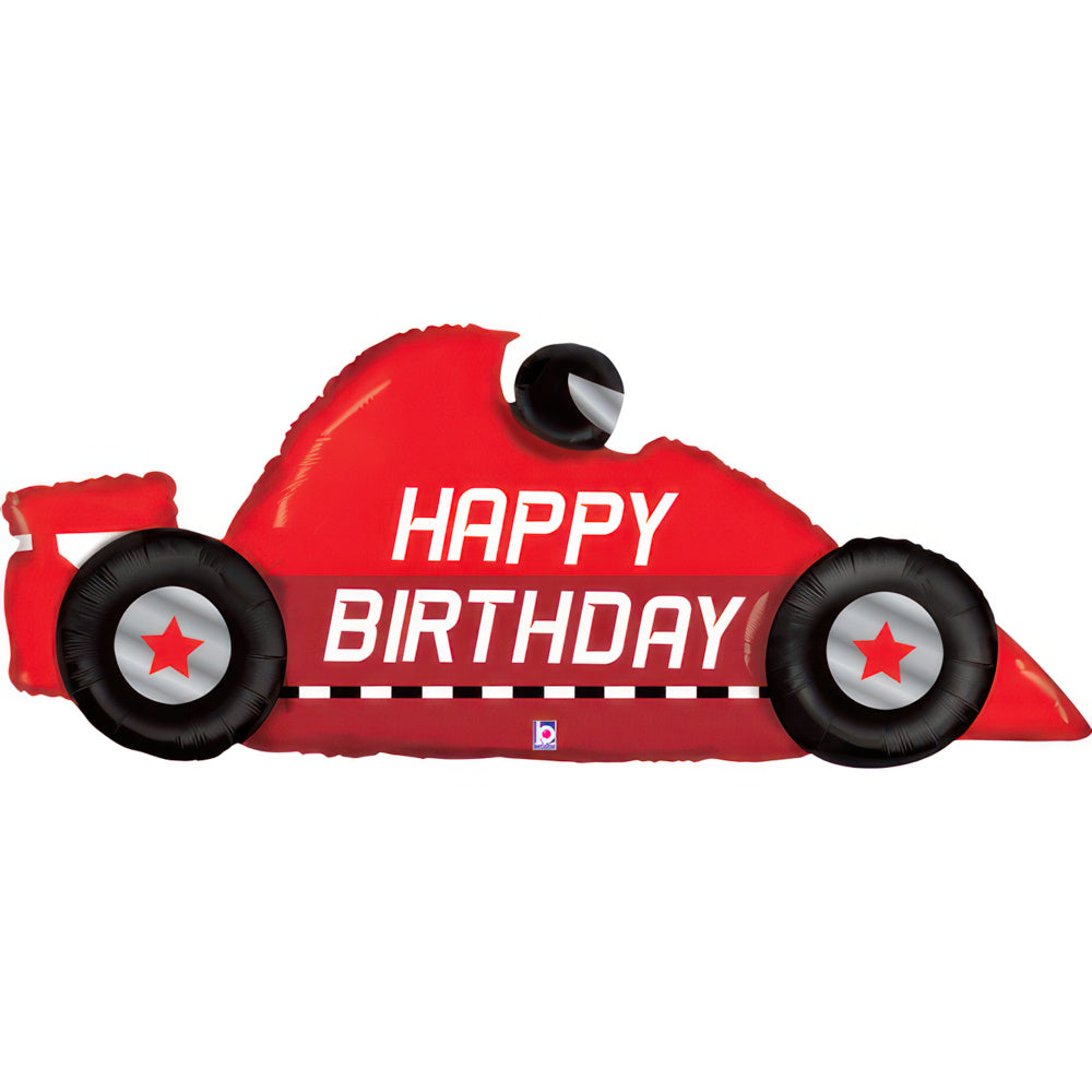 43" Race Car Birthday Foil Balloon