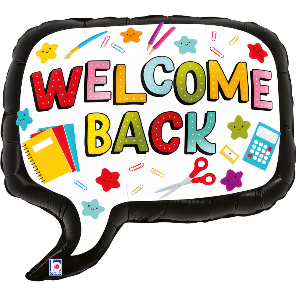 28" Welcome Back Speech Bubble Foil Balloon