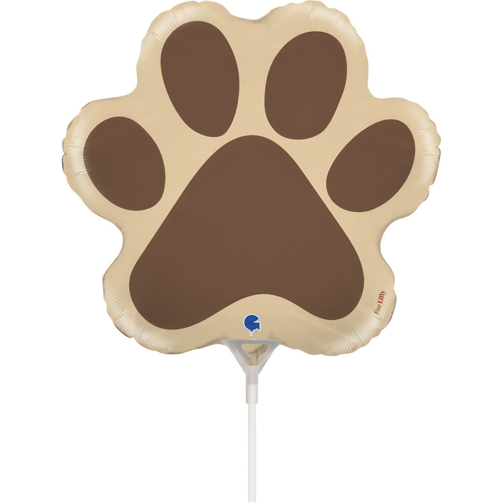 14" Dog Paw Mini Foil Balloon