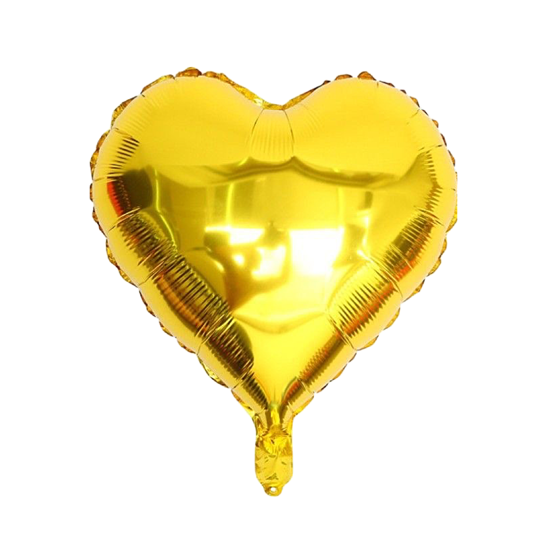 18" Gold Heart Foil Balloon