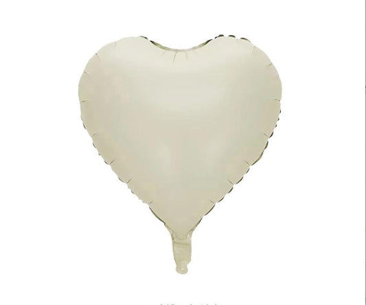 18” Cream Heart Shape Foil Balloon