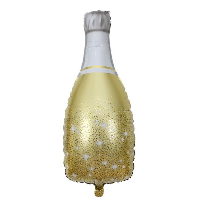 39” Gold Champagne Bottle Foil Balloon