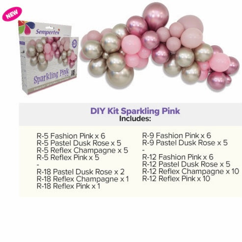 Sparkling Pink DIY Kit (including balloon strip)