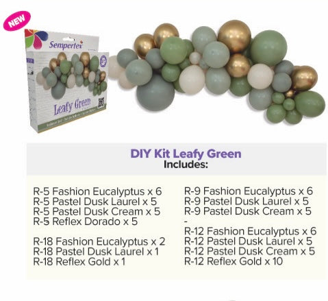 Leafy Green DIY Kit (including balloon strip)