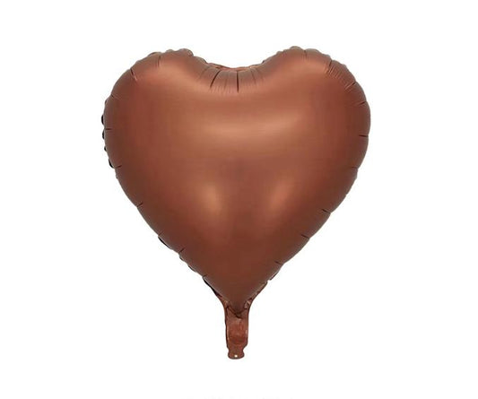 18” Brown Heart Shape Foil Balloon