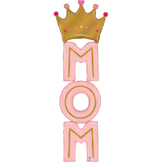 6ft Special Delivery Mom Crown Foil Balloon