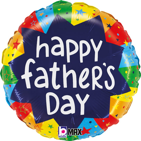 18" Father's Day Bursting Color Foil balloon