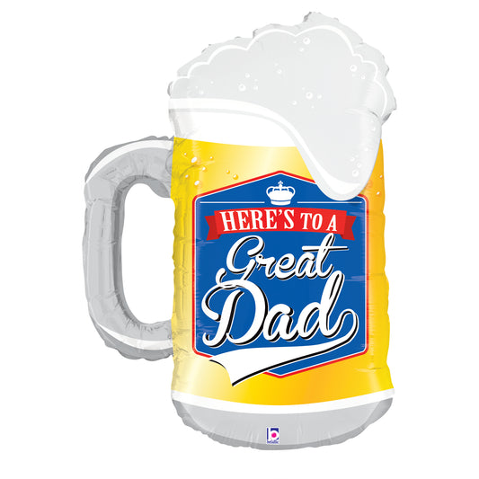 34" Best Dad Beer Mug Foil balloon