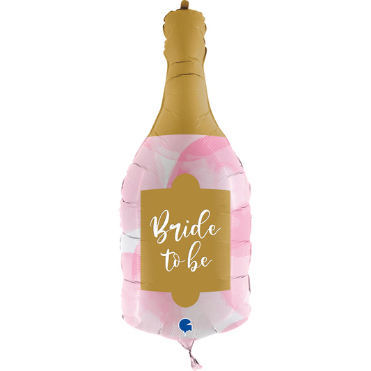 36" Bride Champagne Bottle Foil Balloon