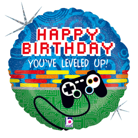 18" Holg. Game Control Birthday Foil Balloon