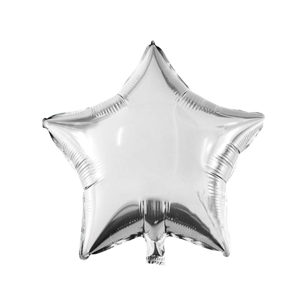 10" Silver Star Foil Balloon