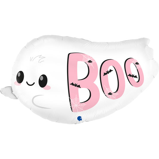 34" Chubby Boo Ghost Foil Balloon