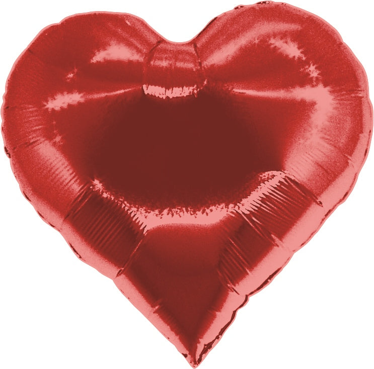 30" Red Casino Heart Foil Balloon