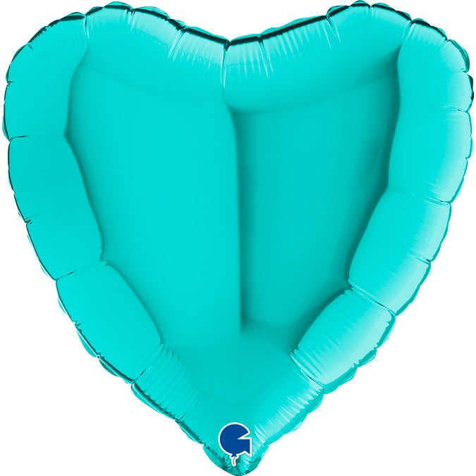 18" Aquamarine Heart Foil Balloon