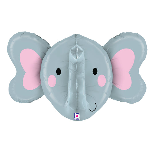 34" 3D Dimensional Elephant Head Foil Balloon