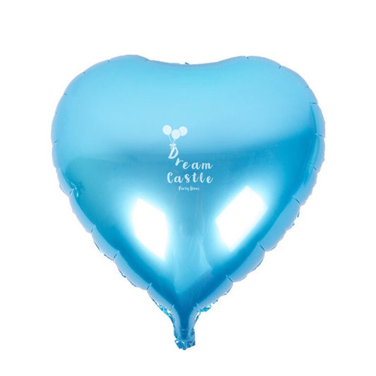 18" Light Blue Heart Foil Balloon