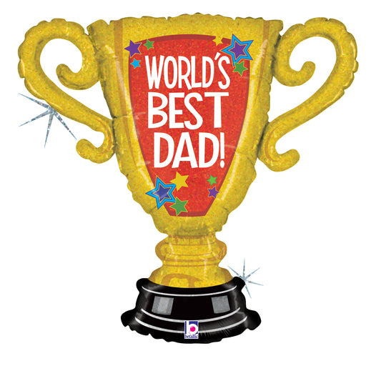 33" World's Best Dad Trophy Foil balloon