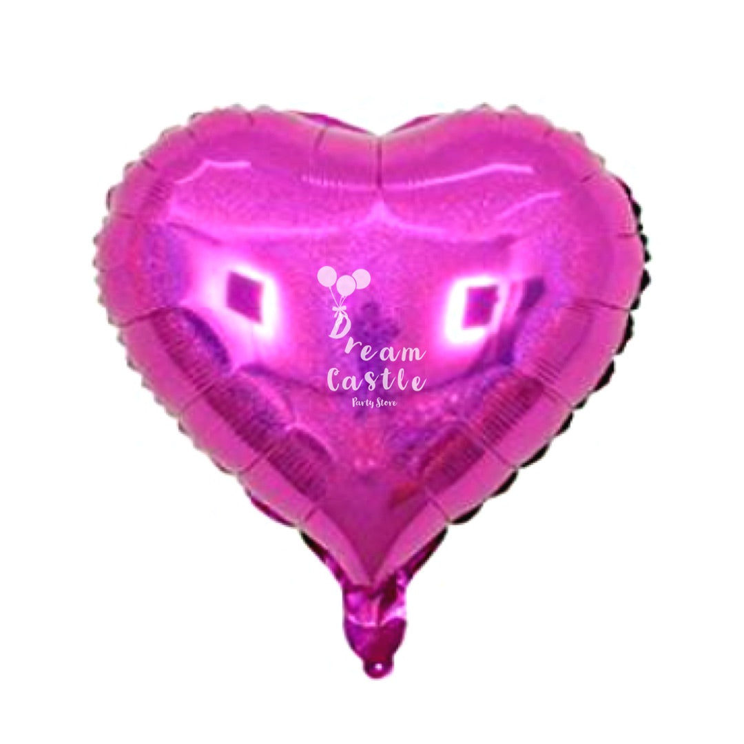 18" Holg. Fuchsia Heart Foil Balloon