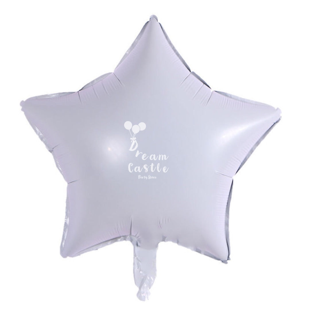 18" White Star Foil Balloon