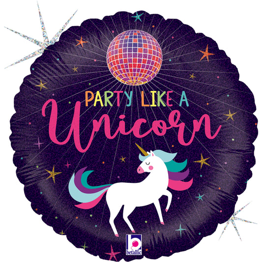 18" Party Unicorn Birthday Foil Balloon