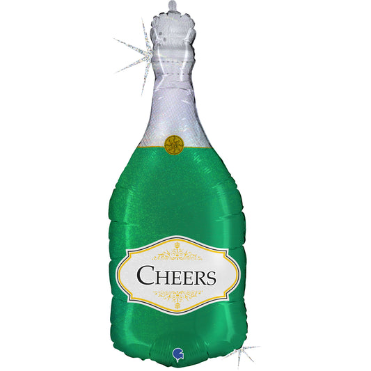 36” Holg. Champagne Bottle Foil Balloon