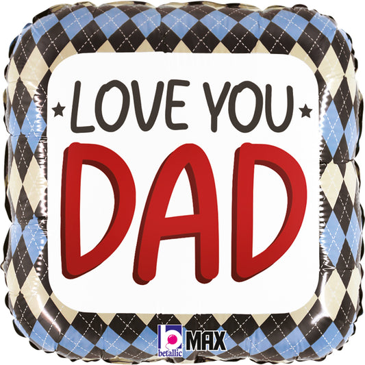 18" Love You Dad Foil balloon