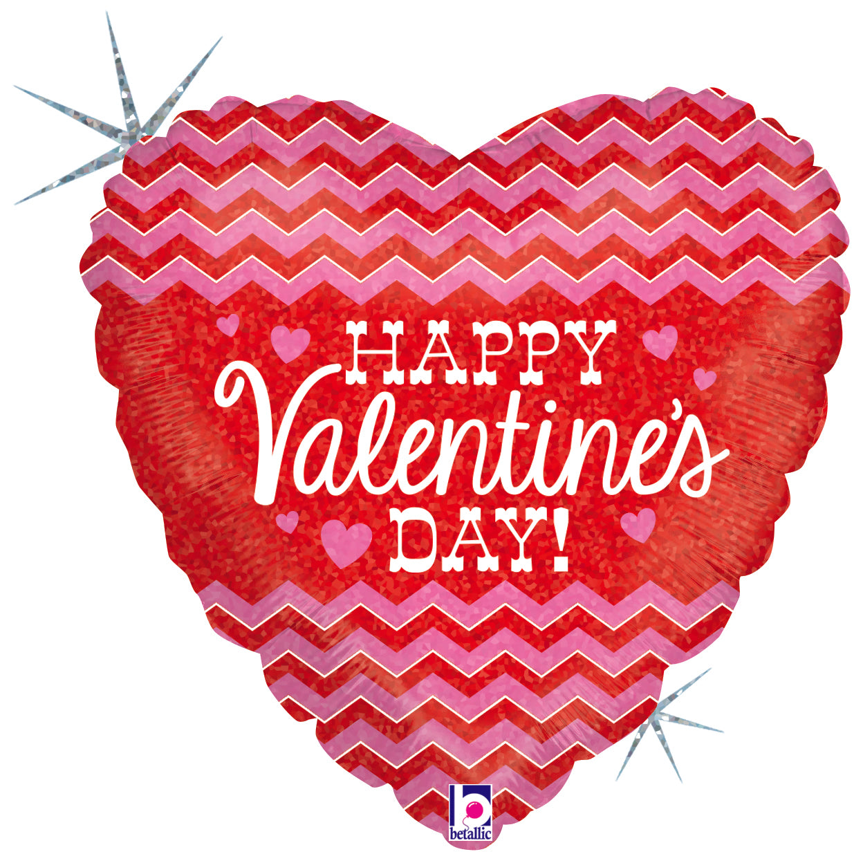 18" Holg. Happy Valentines Heart Foil Balloon