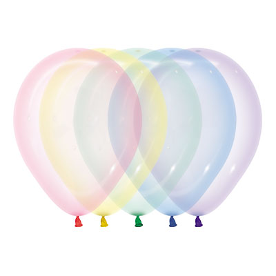Crystal Pastel Assorted Round Latex Balloon