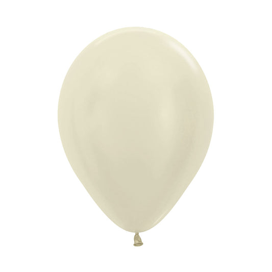 Satin Ivory Round Latex Balloon