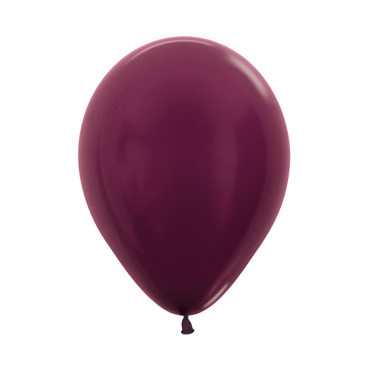 Metallic Burgundy Round Latex Balloon