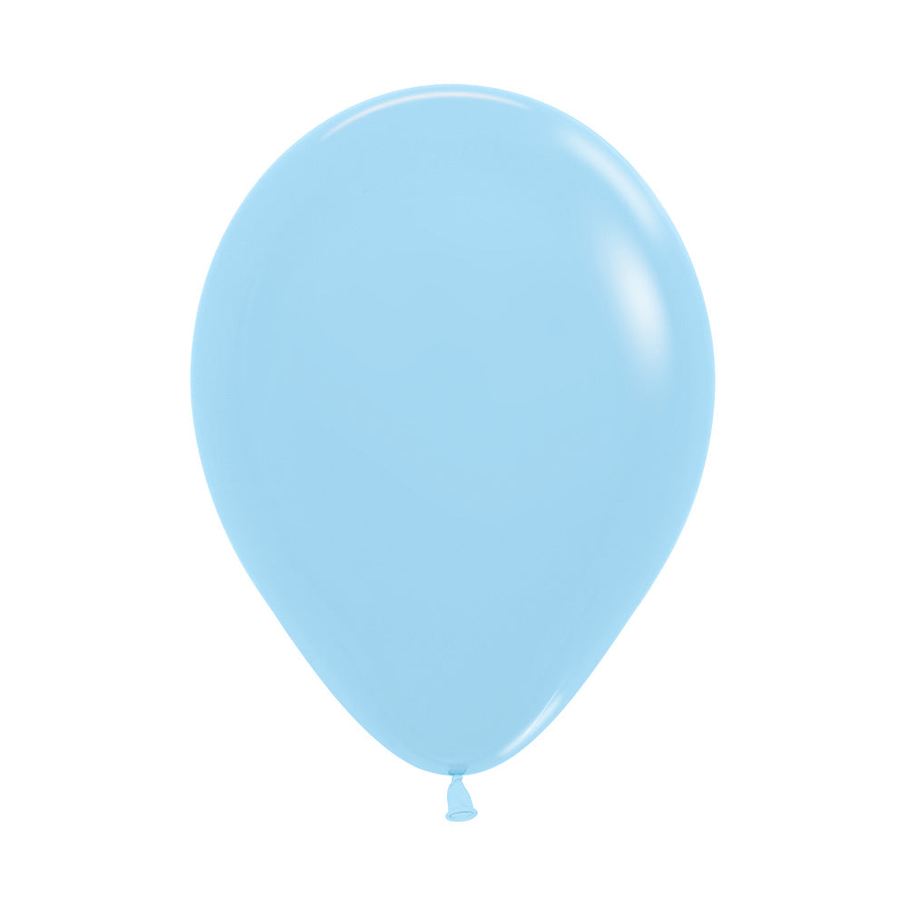 Pastel Matte Blue Round Latex Balloon