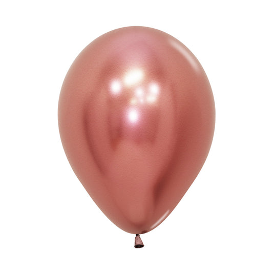 Reflex Rose Gold Round Latex Balloon