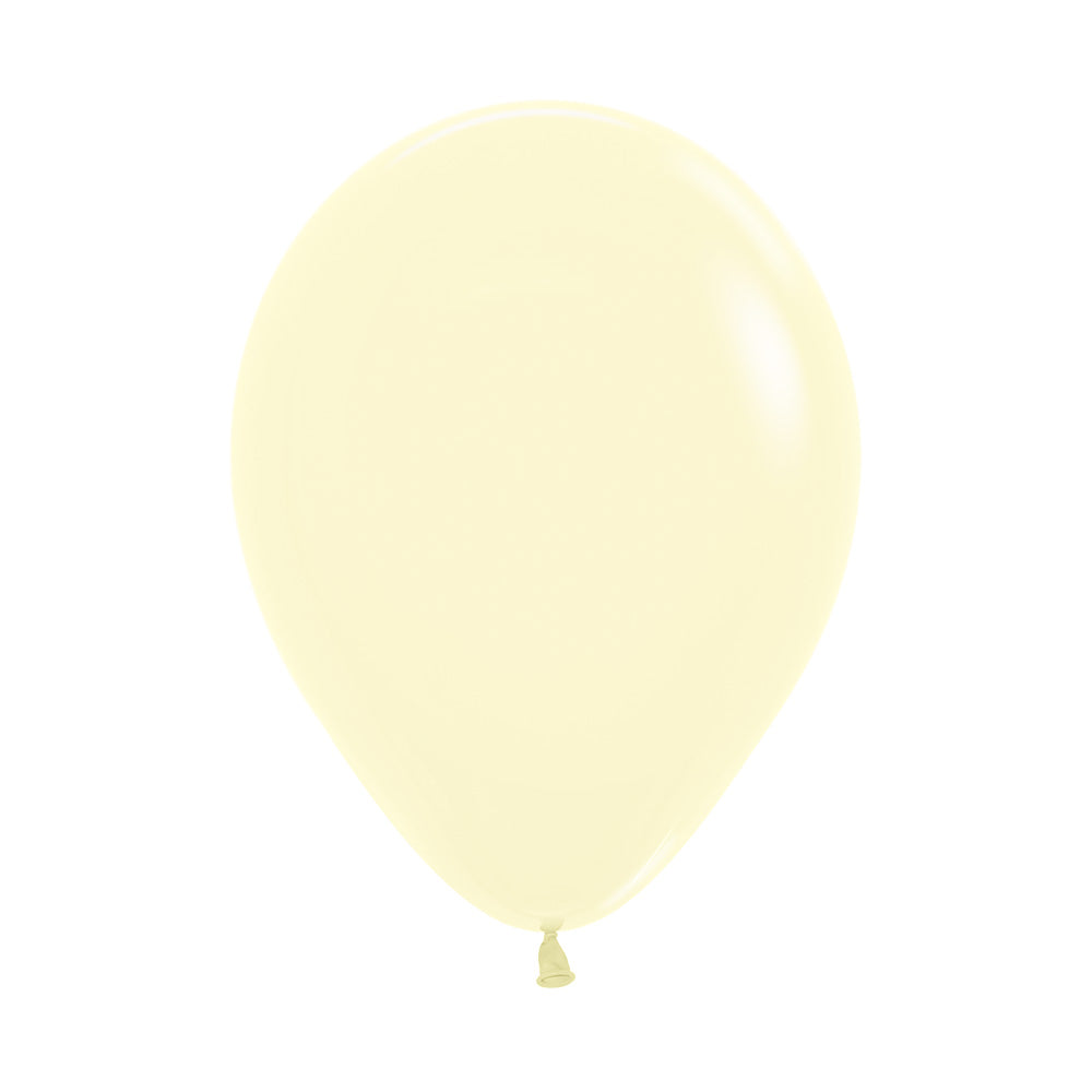 Pastel Matte Yellow Round Latex Balloon