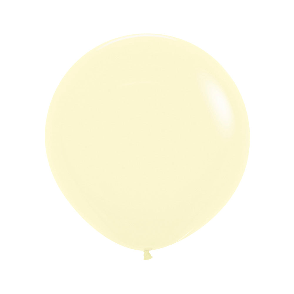 Pastel Matte Yellow Round Latex Balloon