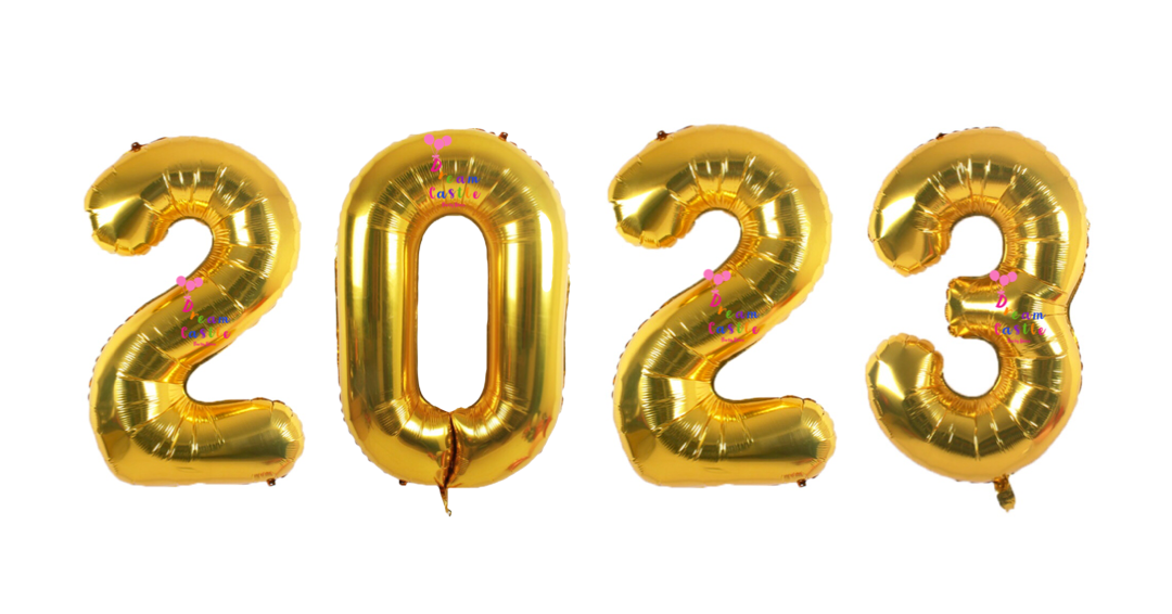 34" 2023 Number Balloons