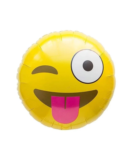 18" Emoji Wink Foil Balloon (Shiny)